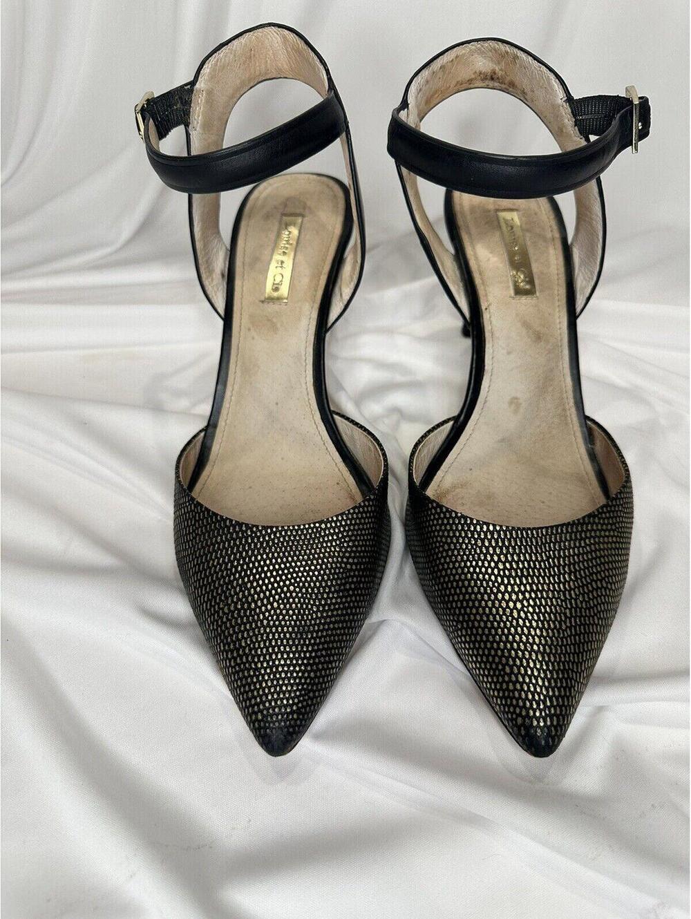 Louise Et Cie Womens Gold Leather Pump Sz 8.5B Pre-owned